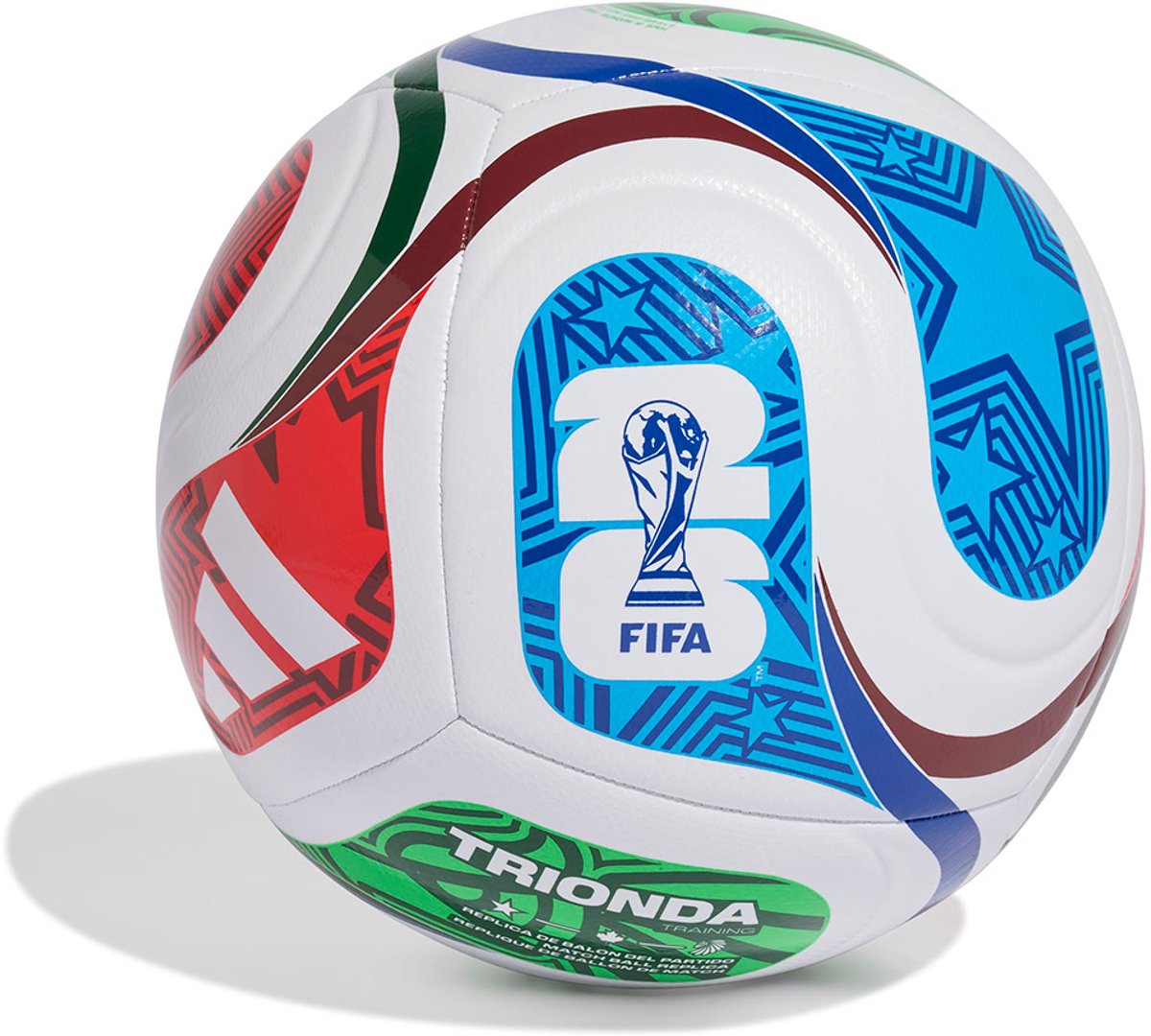 1200x1080-5 Adidas Performance Fifa Wereldkampioenschap Voetbal 26 Trionda Training Voetbal - Unisex - Wit - Afbeelding 1