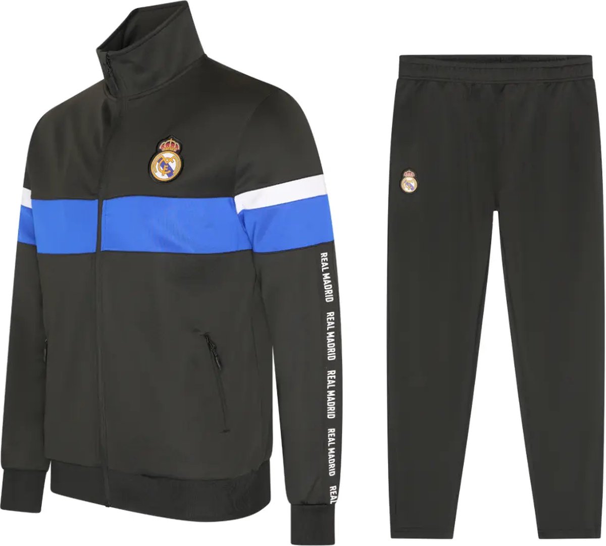 1200x1082-3 Real Madrid Trainingspak Heren - Maat S t/m XXL - Voetbal Trainingspakken - Voetbalkleding - 100% Polyester - Afbeelding 1