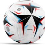 Spokey FLICK Voetbal - Wit / Zwart / Rood / Blauw - Maat 5