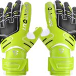 Voetbal Keepershandschoenen voor Kinderen en Volwassenen met Vingersave en Antislip Grip