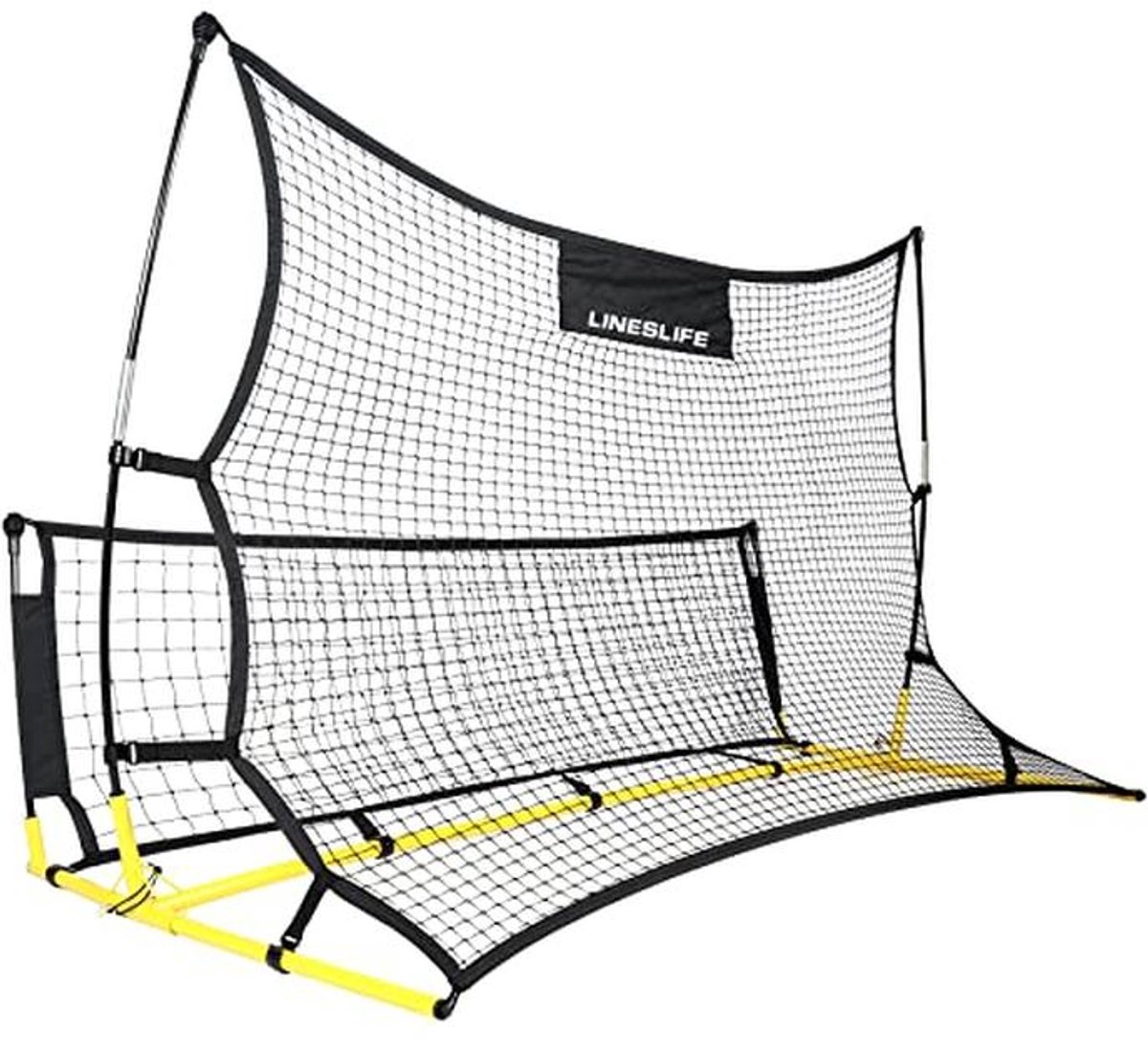 1200x1101 Draagbare Voetbal Rebounder Net voor Solo en Team Training - Afbeelding 1