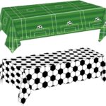 Rechthoekige Vlekbestendige Tafelkleden voor Voetbalfeesten, 2er Pack, Ideaal voor Wereldkampioenschap en Sportevenementen (274 * 137cm)