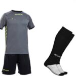 Scheidsrechtert set, Givova, Kit Flag, Grijs/Zwart/Fluo Geel, maat S