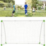 Voetbaldoel, voetbaldoel met net, tuindoel, clubvoetbaltrainingsdoel, voetbaldoel voor alle weersomstandigheden, 245 x 90 x 155 cm
