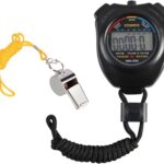Digitale Sport Stopwatch met RVS Fluit, Groot LCD Scherm voor Voetbal, Hardlopen, Fitness en Zwemmen