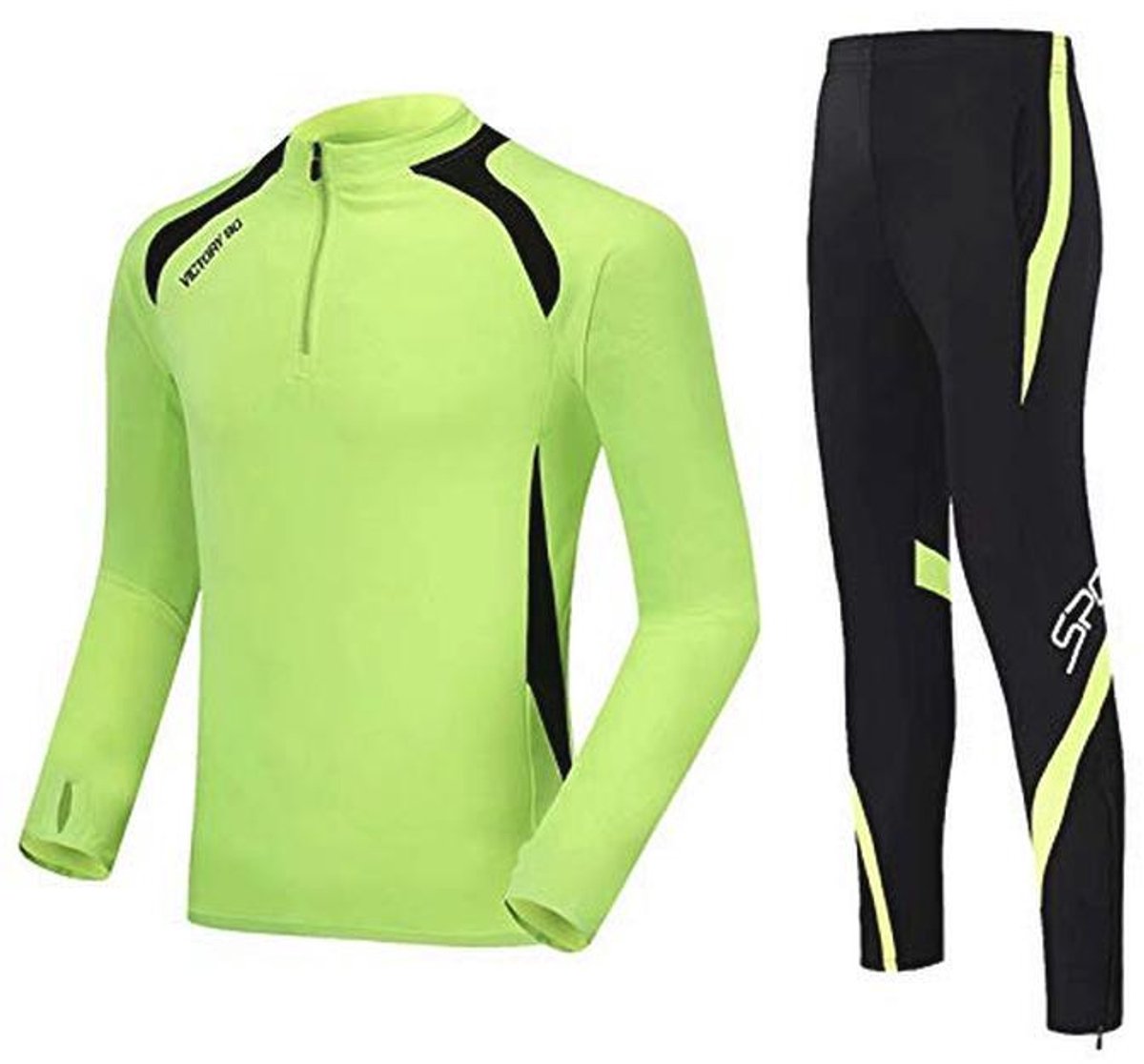 1200x1116-5 Lange Mouw Voetbal Trainingspakken voor Jongens en Mannen - Sneldrogende Buitensport Kleding Set - Afbeelding 1