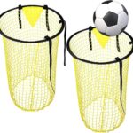 Allecto Plus - Opvouwbaar Voetbaldoelnet 2-Pack voor Schietoefeningen - Duurzaam en Draagbaar - Voetbaltrainingsapparatuur - Achtertuinspellen - Geschikt voor Kinderen en Volwassenen - Binnen/Buitengebruik