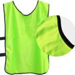 6-delige Fluorescent Green Voetbal Scrimmage Vesten – Ademende, Sneldrogende Teamtraining Sportvesten voor Volwassenen