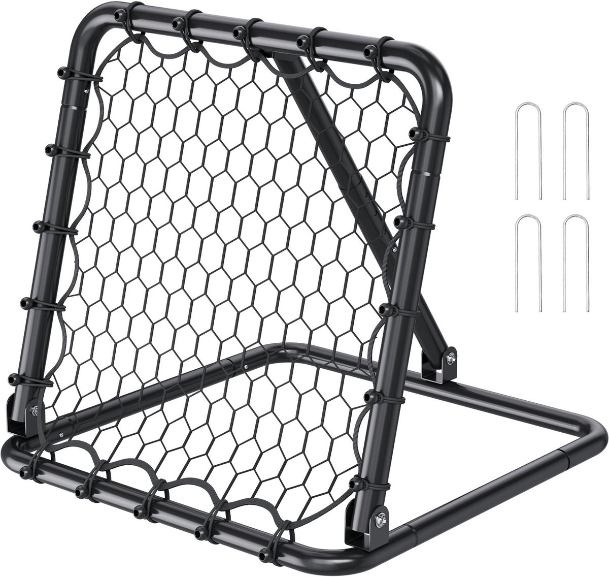 1200x1136-18 VEVOR Voetbal Rebounder Net Kick-Back draagbare voetbaltrainer 34 x 34 inch - Afbeelding 1