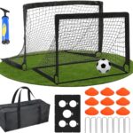 Voetbalset - Sporttrainingsmateriaal - Buiten Spelen - Inclusief Bal en Kegels - 120 x 90 cm