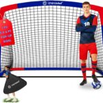 Voetbaldoel - Trainingsdoel - Buiten trainen - Snel op te zetten - 150 x 115 cm - Blauw Rood