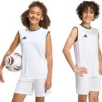 adidas T-shirt Kinderen Entrada 26 Sleeveless Jersey Wit - Maat 140cm