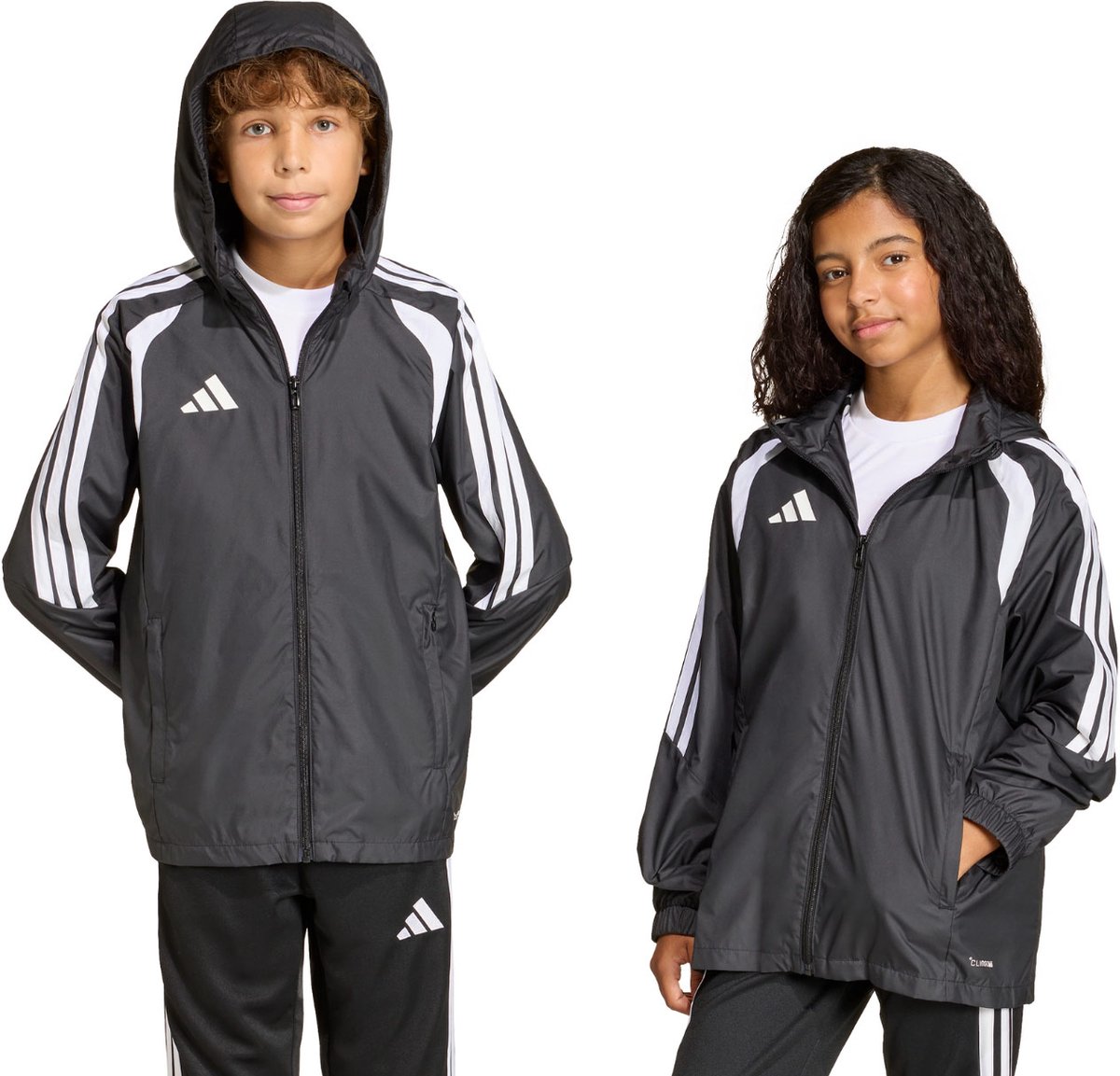 1200x1153-12 adidas Jas Kinderen Tiro 26 League Zwart - Maat 152cm - Afbeelding 1