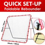 Rebounder voor Voetbaltraining | Kickback Net voor Kinderen en Tieners | Draagbare Stootwand voor Behendigheidsoefeningen