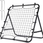 Voetbal Rebounder - Training Net - Kickback Oefening - Compact Ontwerp - 65x65cm - Zwart