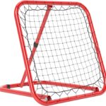 Verstelbare voetbal rebounder 63 x 63 cm - Klapbaar metalen trainingstoestel voor voetbal, honkbal en basketbal
