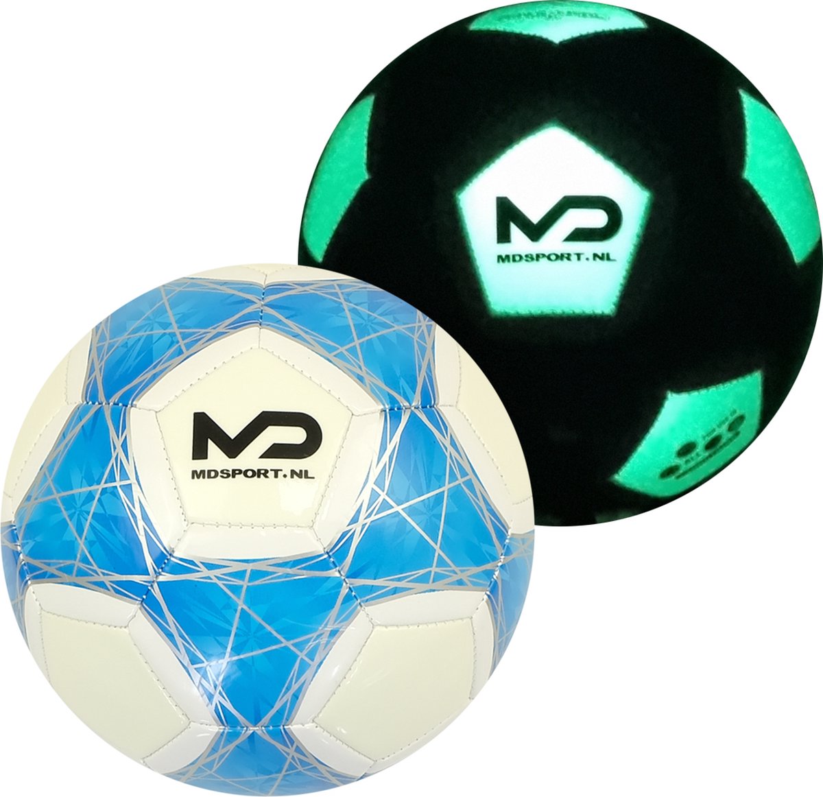 1200x1162-8 MDsport - Glow in the dark voetbal - Blacklight voetbal - Afbeelding 1