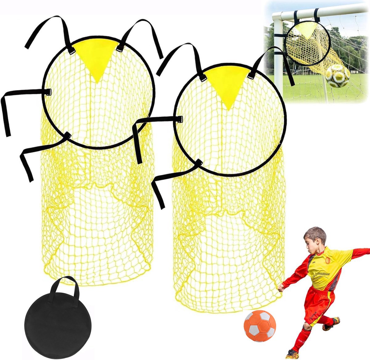 1200x1166-10 voetbal trainingsmateriaal-voetbal-Schietdoel met een net-Schotnauwkeurigheid-voetbal spullen-Vrije trap doel-Inclusief een handtas - Afbeelding 1