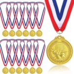 Voetbalkampioenschap Medailles - Set van 12 Stuks met Linten voor Toernooien, Competities en Sportieve Erkenning