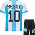 Messi Argentinië Tenue | Voetbal Shirt + broekje set - EK/WK voetbaltenue - Maat 140