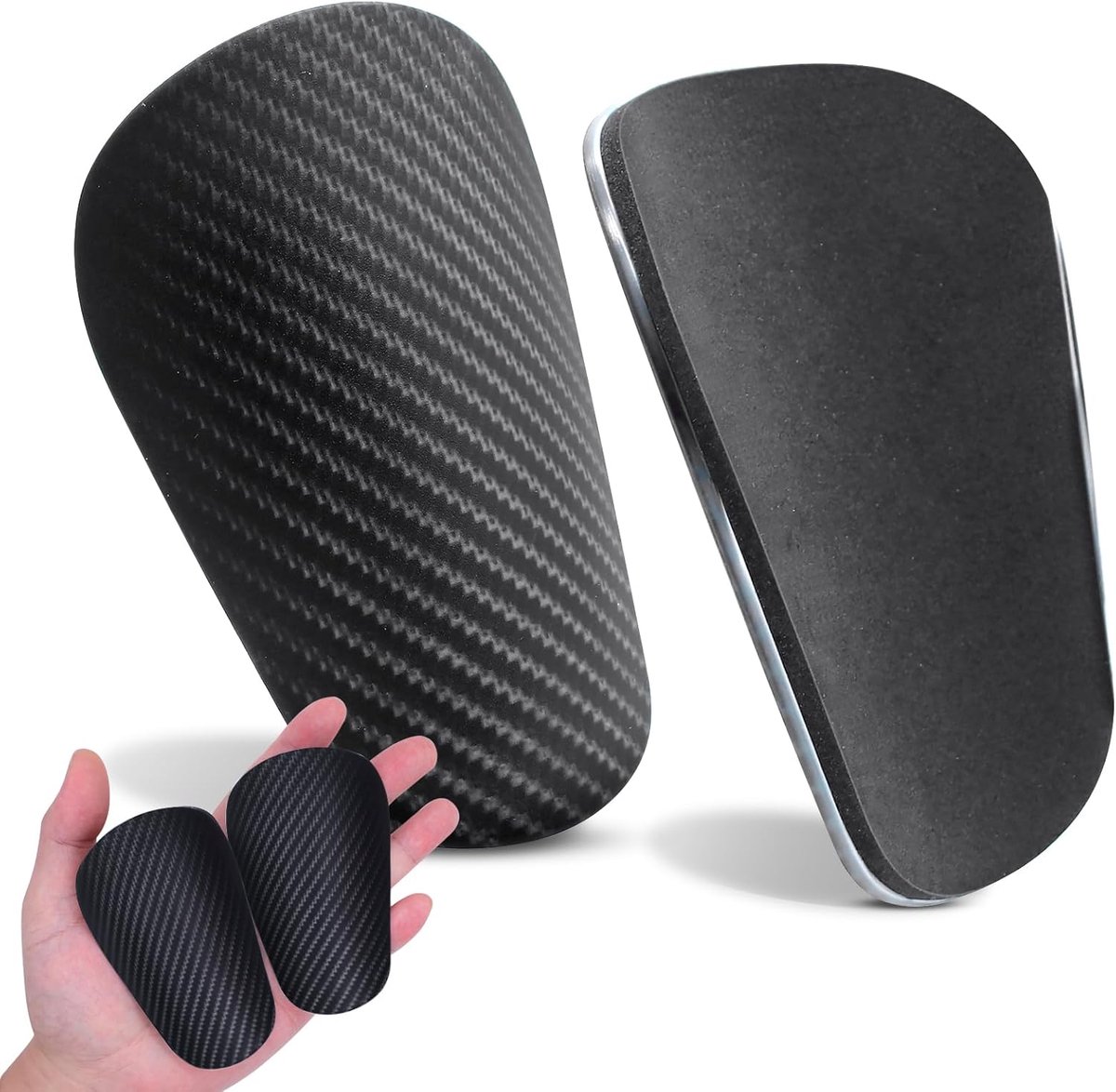 1200x1174-5 Lichte Voetbal Scheenbeschermers voor Heren, Dames en Kinderen – Ergonomisch Ontwerp, Antislip, Compact en Duurzaam - Afbeelding 1