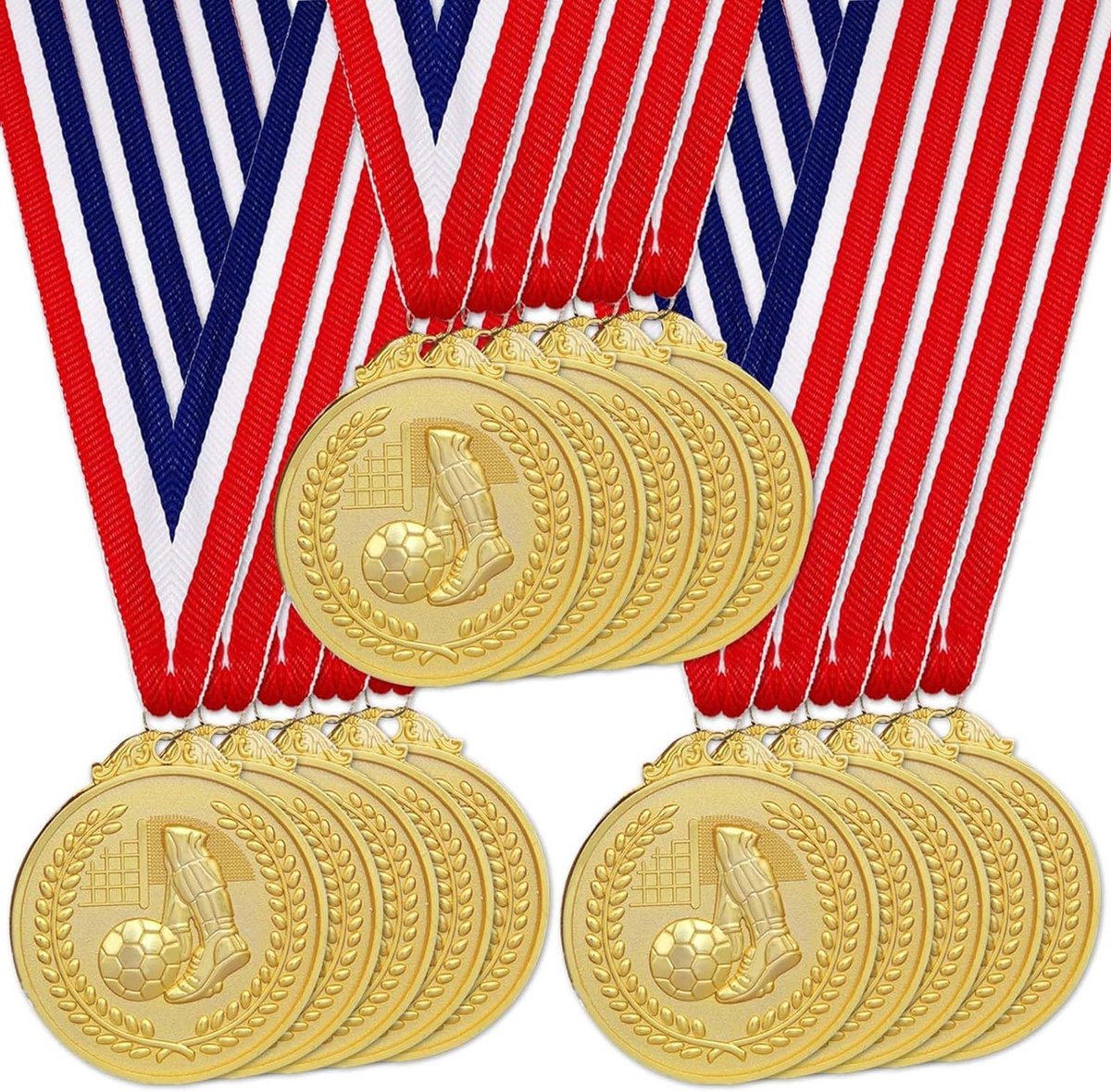 1200x1180-25 15 stuks medailles voor kinderen: verjaardagsmedailles, sportmedailles, voetbalmedailles voor feestjes en evenementen - Afbeelding 1