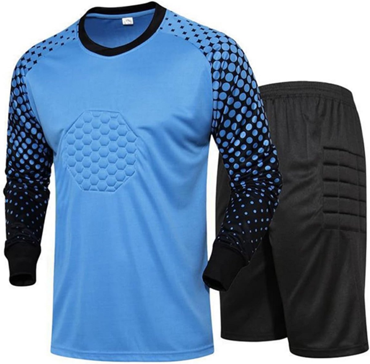 1200x1182-3 Voetbalkeepersset voor Jongens met Lange Mouwen Shirt en Broek - Inclusief Bescherming - Afbeelding 1