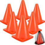 Set van 30 Oranje Pylonen 13 x 18 cm voor Voetbaltraining met Draagtas - Ideaal voor Binnen en Buiten Sporten