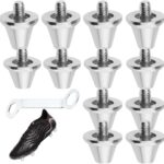 Set van 12 M5 Schroefpinnen, Schroefdikte 5 mm, Universele Voetbalschoenen Spikes, Stabiele Antislip Voetbalstuds voor Schoenen, Ideaal voor Sport en Training