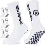 3 paar heren dames voetbalsokken antislip | maat S-M-L | voor sport training wit