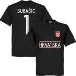 Kroatië Subasic Keeper Team T-Shirt - Zwart - XXXXL