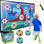 Voetbal Speelset voor Kinderen Binnen en Buiten met Klittenband Doel en Ballen