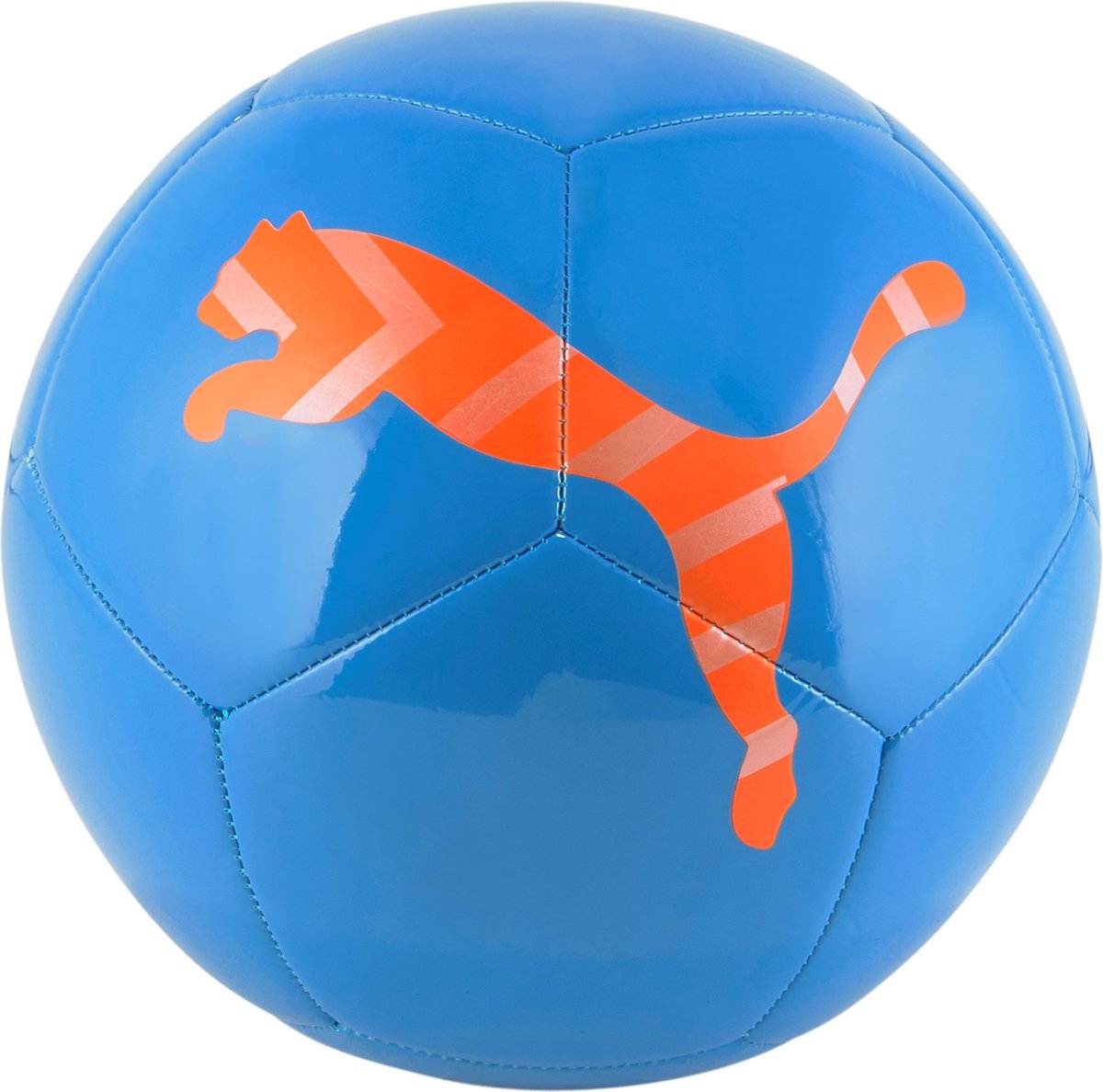 1200x1188-6 Puma voetbal Icon - maat 5 - blauw/oranje - Afbeelding 1