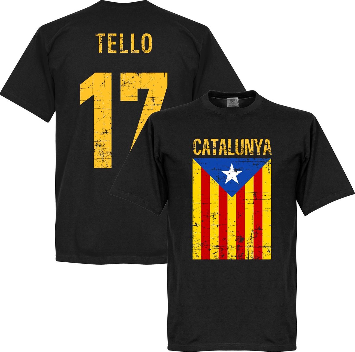 1200x1189-17 Catalonië Vintage Tello T-Shirt - Zwart - XXXL - Afbeelding 1