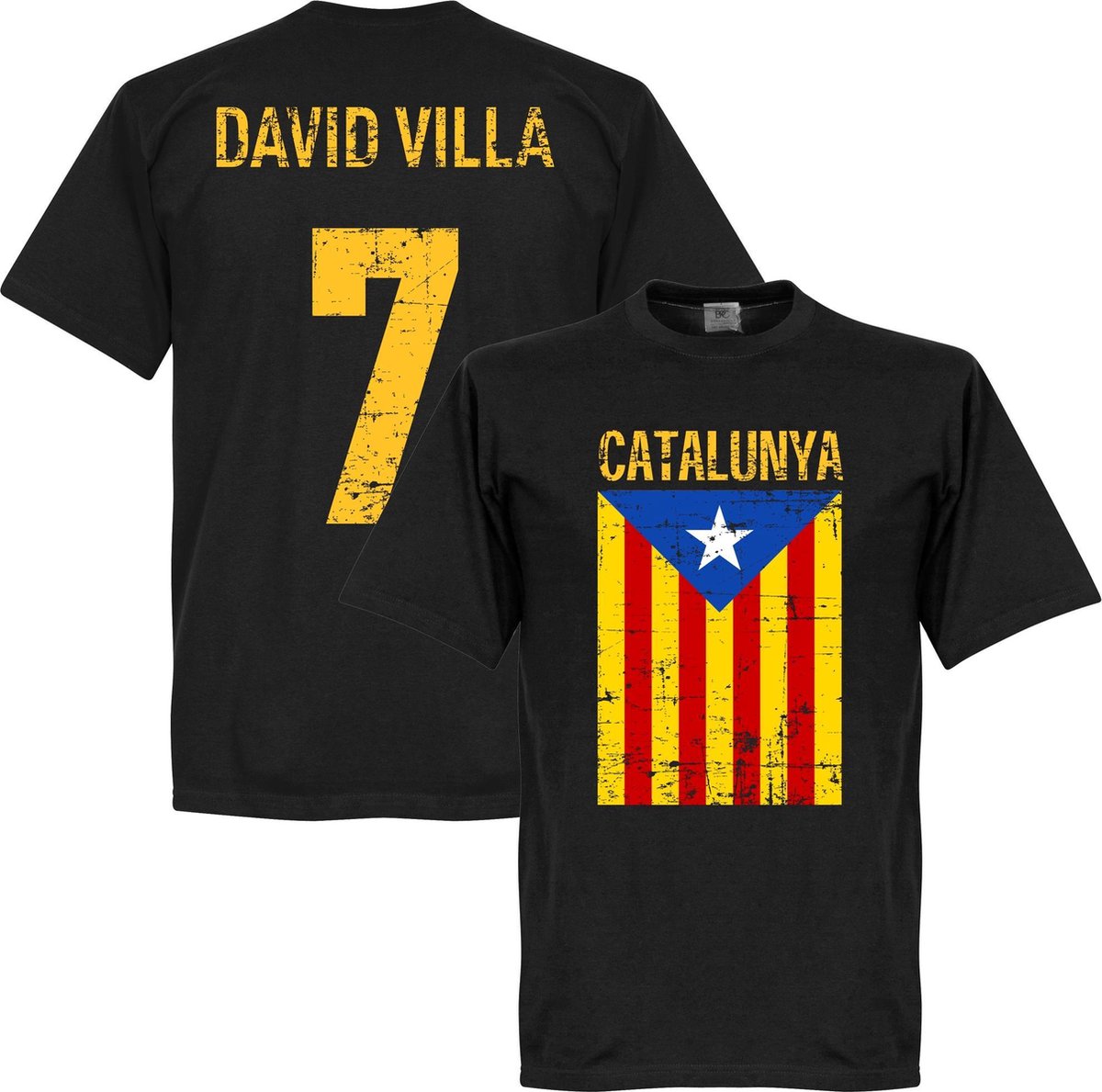 1200x1189-40 Catalonië David Villa T-Shirt - Zwart - 4XL - Afbeelding 1