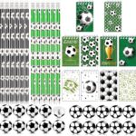 Voetbalverjaardagsgeschenken voor Kinderen, Set van 42 Stuks met Potlood, Notitieboek, Gum en Puntenslijper voor Themafeesten en Sportliefhebbers