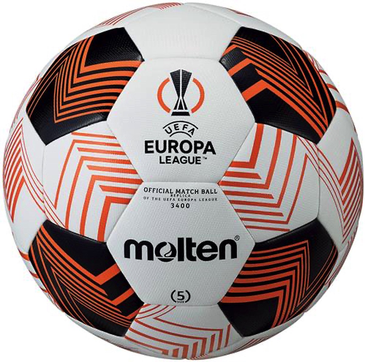 1200x1190-19 Molten - Europa League Trainingsvoetbal - 2023/2024 - F5U3400 - voetbal - Afbeelding 1