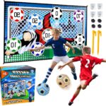 Speelgoed Voetbalset voor Kinderen met Opvouwbare Doelen, Voetbalaccessoires en Cadeaus voor Jongens en Meisjes, Perfect voor Verjaardagen en Spelplezier