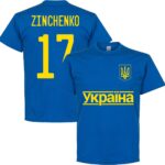 Oekraïne Zinchenko 17 Team T-Shirt - Blauw - 3XL