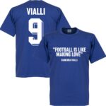Vialli 9 'Football Is Like Making Love' T-shirt - Blauw - L