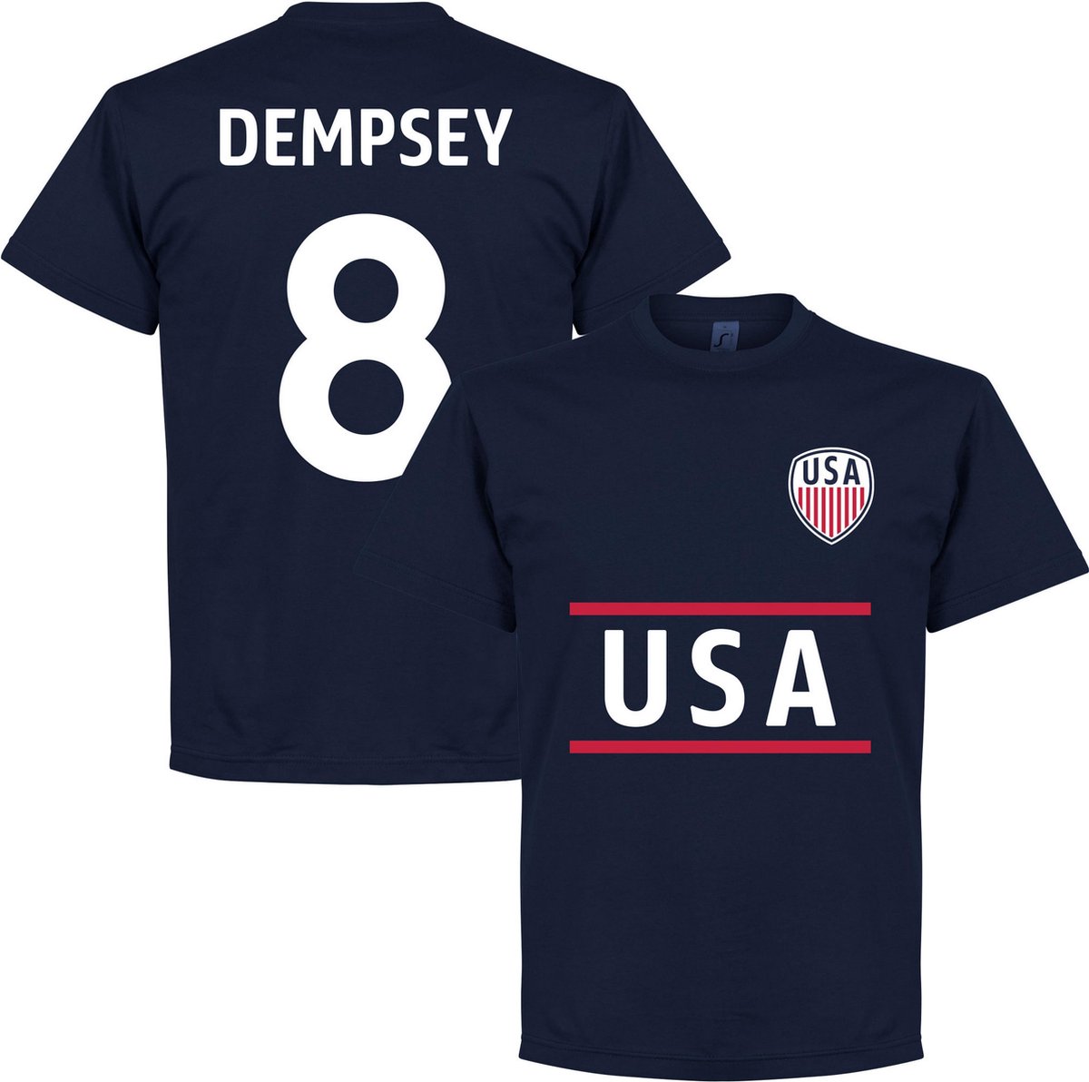1200x1192-28 USA Dempsey Team T-Shirt - L - Afbeelding 1