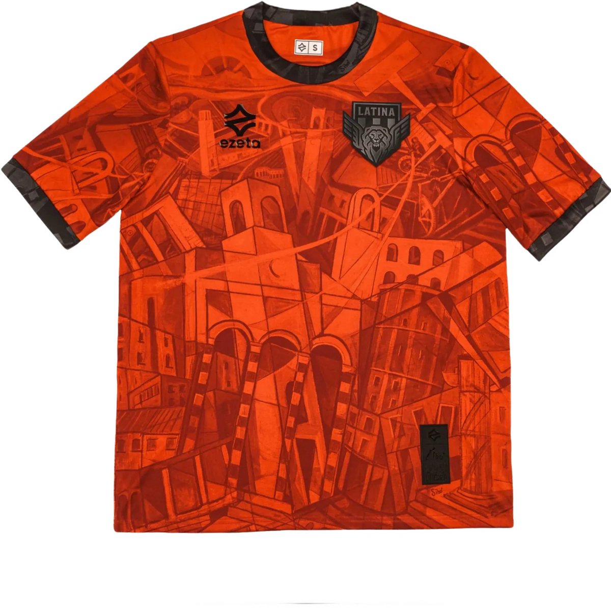 1200x1193-18 Latina Calcio Special Edition Voetbalshirt Sibò Oranje 2025 - Italië Voetbalshirt - Latina Calcio - Maat M - Ezeta - Globalsoccershop - Afbeelding 1