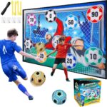 Voetbalspel Kinderen - Werpspel Doel - Binnen en buiten - Met klittenbandballen - 10 x 10 x 1 cm