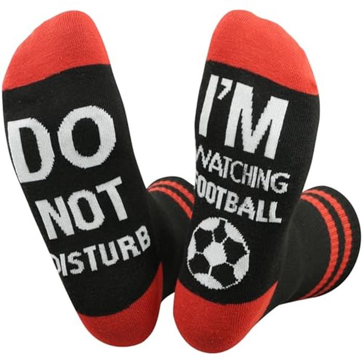 1200x1193-44 Grappige sokken 'Do Not Disturb I'm Watching Football' - Unieke kerstsokken voor mannen - Afbeelding 1