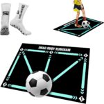 Voetbal oefenmat 60x90 cm – Antislip, demping en balcontrole voor kinderen 4-15 jaar – Perfect voor tuin, voetbalveld en gym