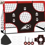 Kindervoetbal Doel 3-in-1 - Opvouwbaar Voetbaldoel Tuin & Binnen - 120x90x90 cm - Trainingsdoel Voetbal - Geschenk voor Jongens & Meisjes 3+ - Rood