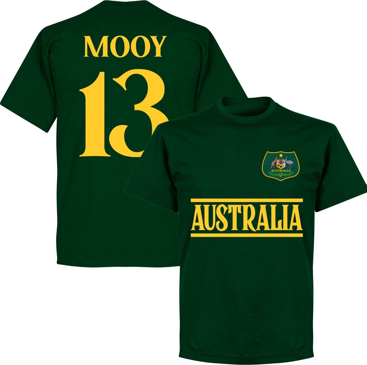 1200x1194-13 Australië Mooy 13 Team T-Shirt - Donkergroen - XL - Afbeelding 1