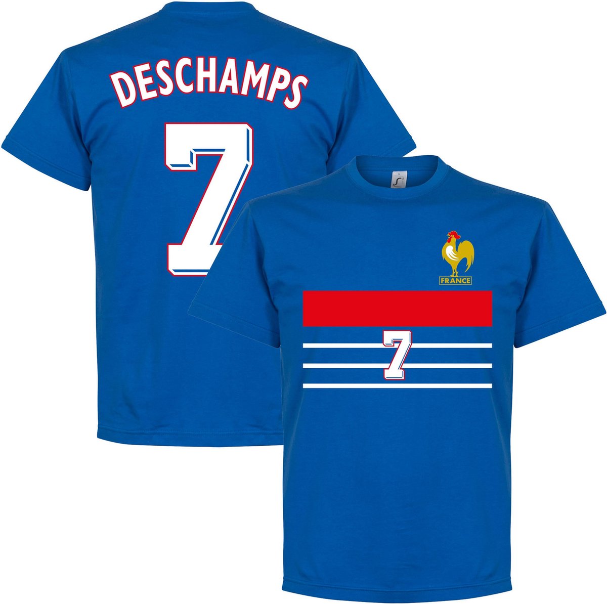 1200x1194-31 Frankrijk 1998 Retro T-Shirt + Deschamps 7 - M - Afbeelding 1
