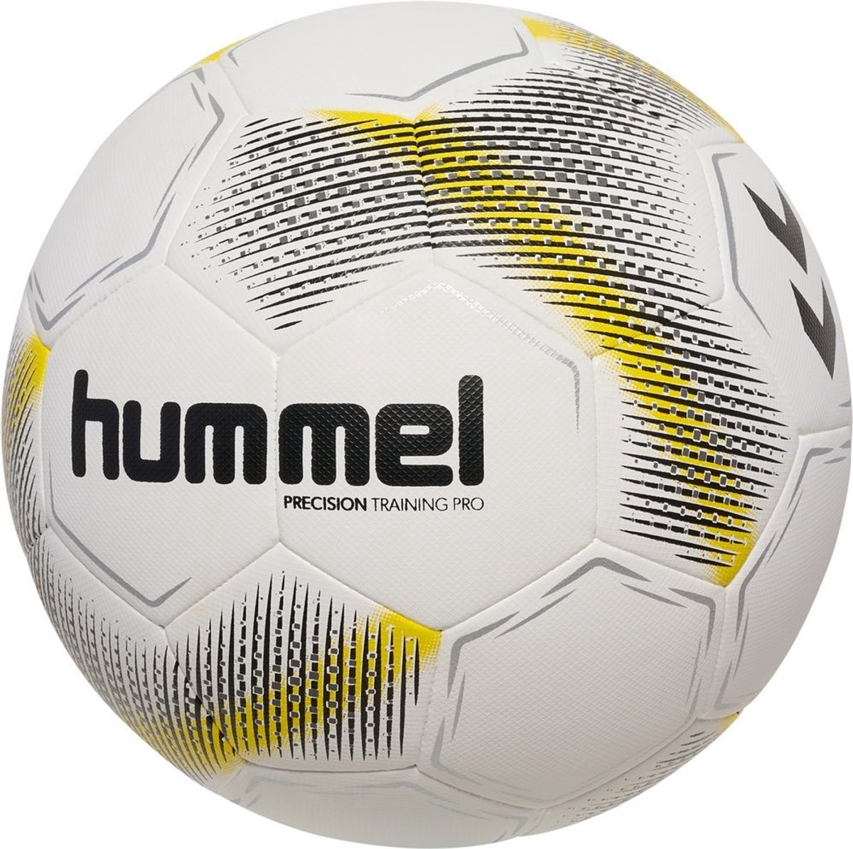 1200x1194-67 Hummel Fußbälle Hmlprecision Training Pro White/Black/Yellow-4 - Afbeelding 1