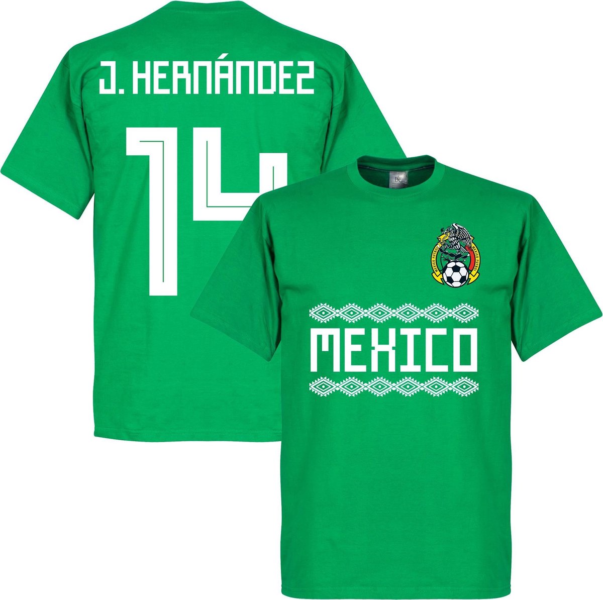 1200x1194-75 Mexico J. Hernandez 14 Team T-Shirt - Groen - XL - Afbeelding 1